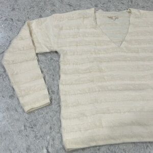 Mystree Cream Textured Knit Sweater